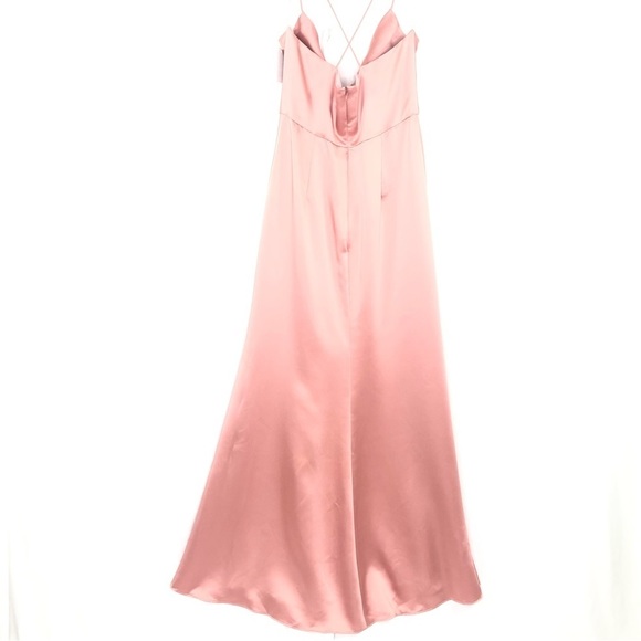 New Dessy Collection Cowl Neck Charmeuse Gown - Picture 4 of 10